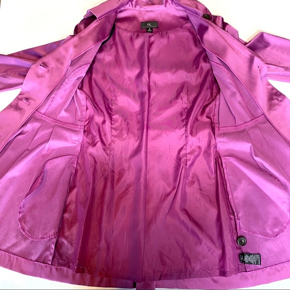 IZ Buyer Trench Coat Purple Size Medium - Picture 10 of 13